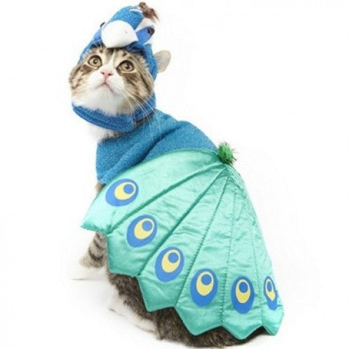 Blue Pet Peacock Costume