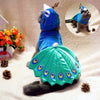 Blue Pet Peacock Costume