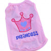 Pink Princess Crown Cotton Pet Clothes